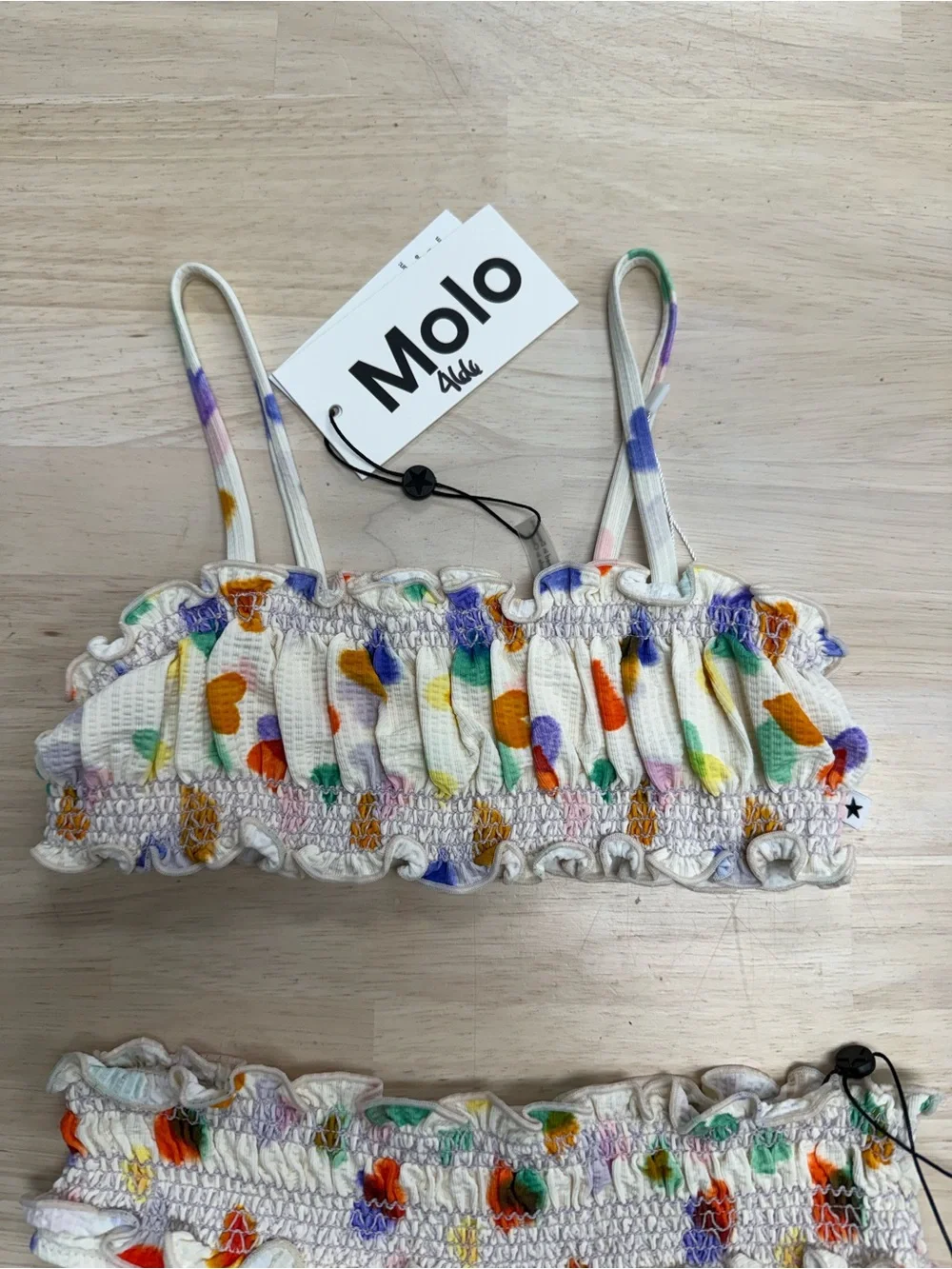 New Molo size 7/8 rainbow hearts bikini